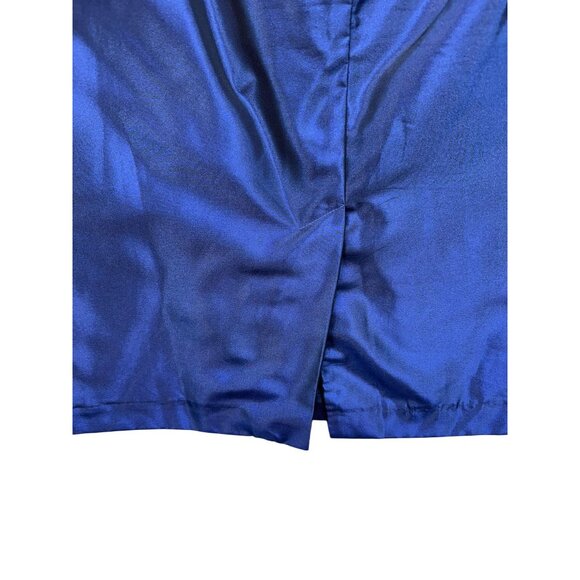 Alfred Angelo Peplum Evening Blouse & Skirt Set Size 4 Midnight Royal Blue Belte - Picture 16 of 16